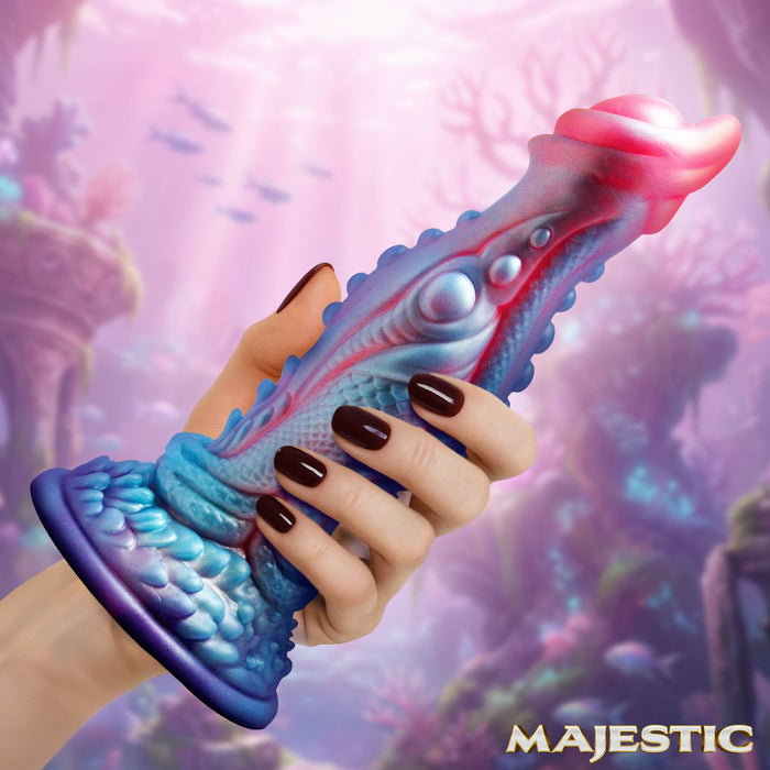 Creature Cocks Delphine Mermaid Silicone Dildo - Blue/Pink