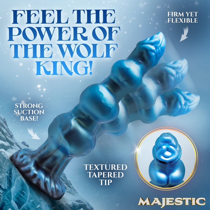 Creature Cocks Auren Wolf King Silicone Dildo - Blue