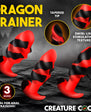 Creature Cocks Dragon Trainer Silicone Butt Plug Set (3 Piece) - Red/Black
