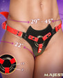 Creature Cocks Maelith Adjustable Strap-On Harness - Red/Black