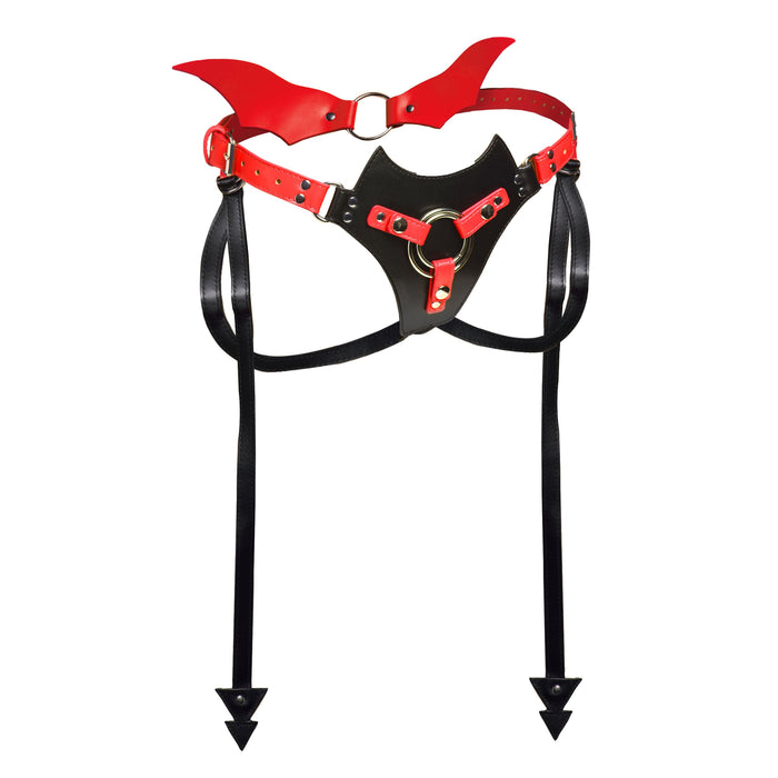 Creature Cocks Maelith Adjustable Strap-On Harness - Red/Black