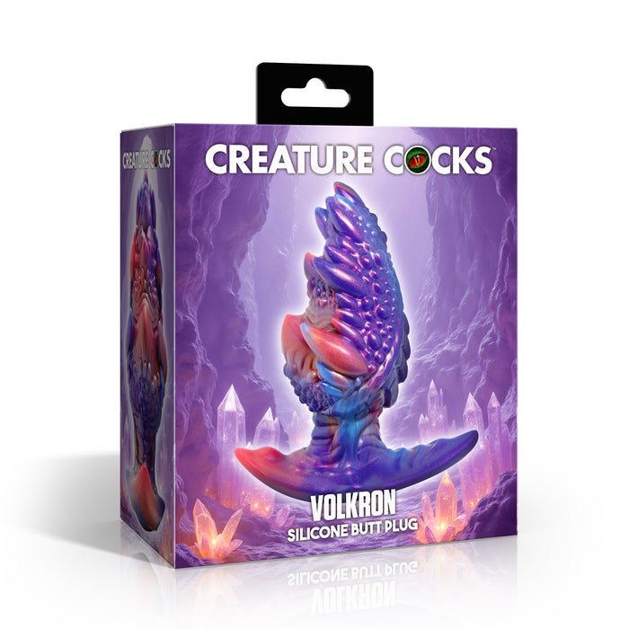 Creature Cocks Volkron Silicone Butt Plug - Multicolor