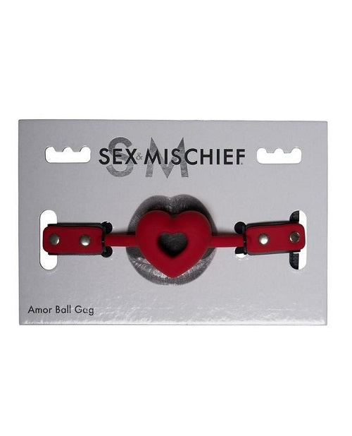 Sex & Mischief Amor Ball Gag - Red/Black