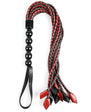 Saffron Braided Flogger - Black/Red