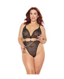 Pleasure Collection Feline Fatale Teddy w/Removable Chain - Black (Queen)