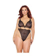 Pleasure Collection Feline Fatale Teddy w/Removable Chain - Black (Queen)