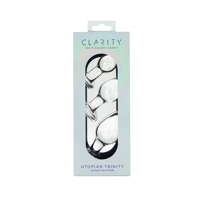 Clarity Utopian Trinity Glass Plug Set