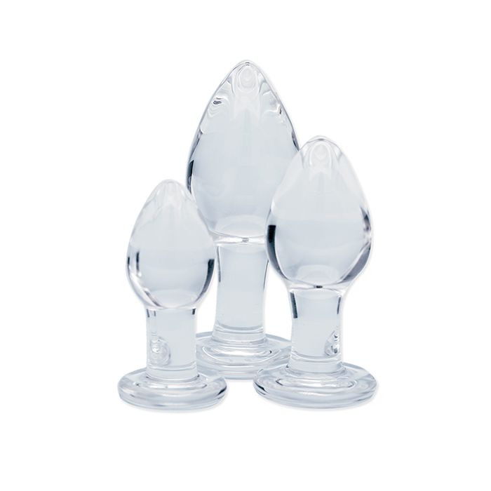 Clarity Utopian Trinity Glass Plug Set