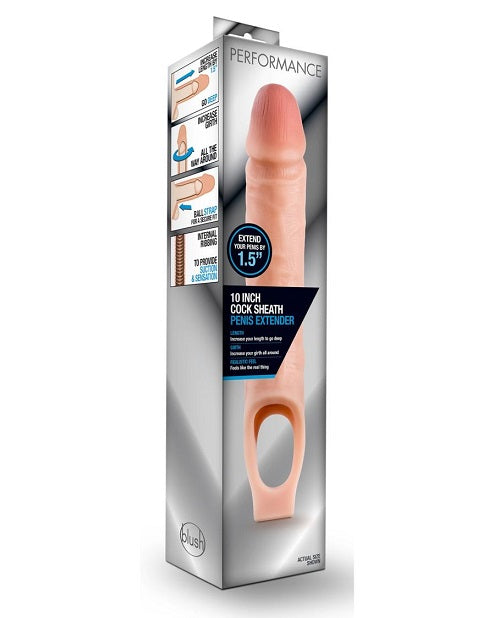 Performance - 10 Inch Cock Sheath Penis Extender - Vanilla