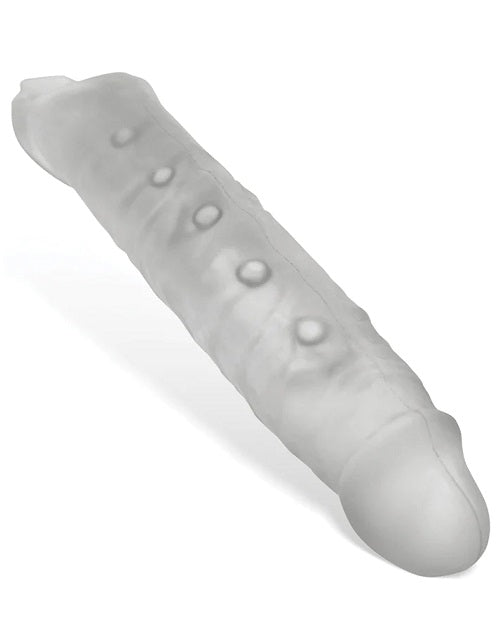 Snake Deep-Reacher Silicone Cocksheath - Clear Ice
