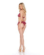 Wine Romance Halter Lace 2 pc Set - Wine