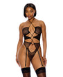 Pull My Strings Sheer Mesh Halterneck Teddy