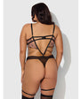 Nova Lace Teddy w/Garters Blk Queen Sizes