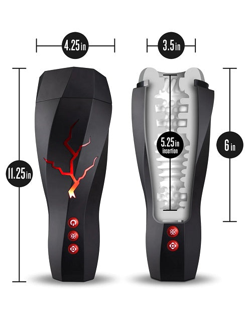 M For Men Storm Rechargeable Masturbator - Black/Red