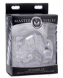 Master Series Detained 2.0 Restrictive Chastity Cage with Nubs - Clear