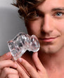 Master Series Detained 2.0 Restrictive Chastity Cage with Nubs - Clear