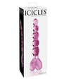 Icicles No. 43 Beaded Glass - Pink