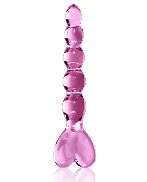 Icicles No. 43 Beaded Glass - Pink