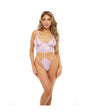Zoe Peek A Boo Soft Cup Lace Teddy w/G-String Back