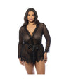 Provence Short Robe - Black (Queen)