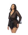 Provence Short Robe - Black (Queen)