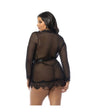 Provence Short Robe - Black (Queen)