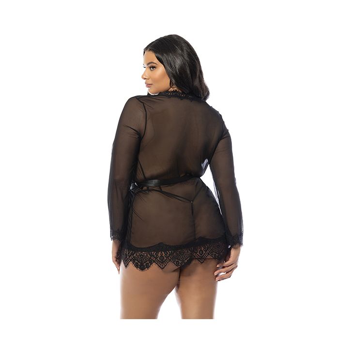 Provence Short Robe - Black (Queen)