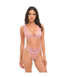 Beatriz Lace 2 pc Set w/Open Back - Pink