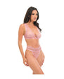 Beatriz Lace 2 pc Set w/Open Back - Pink