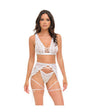 Naya Lace 3 pc Set w/Strap Details - White