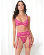 Julia Lace & Mesh 3 pc Set w/G-String - Rose