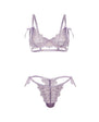 Dahlyia Lace 2 pc Set w/Decorative Ties - Purple