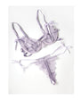 Dahlyia Lace 2 pc Set w/Decorative Ties - Purple