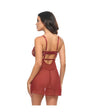 Arielle Unlined Underwire Lace Babydoll w/G-String - Burgundy
