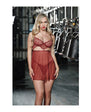 Arielle Unlined Underwire Lace Babydoll w/G-String - Burgundy