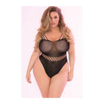 Pink Lipstick All Access Pass Bodystocking Black Queen