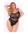 Pink Lipstick All Access Pass Bodystocking Black Queen