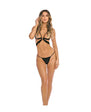 Rene Rofe Danger Zone Open Cup Bralette & G-String Black