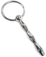 Rouge Ribbed Stainless Steel Urethral Probe - Silver