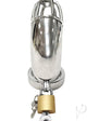 Rouge Stainless Steel Chastity Cock Cage with Padlock
