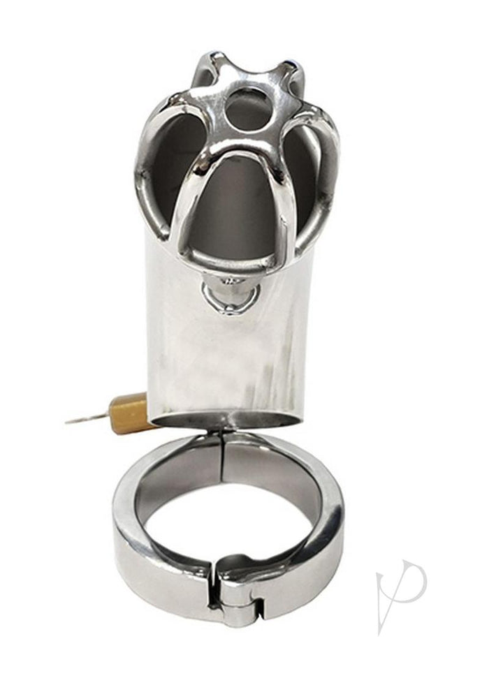 Rouge Stainless Steel Chastity Cock Cage with Padlock