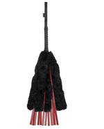 Saffron Faux Fur Flogger - Red/Black