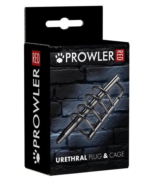 Prowler RED Stainless Steel Urethral Plug and Cage