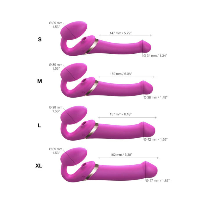 Strap-On-Me Multi Orgasm Bendable Strapless Strap-On - multi color and sizes