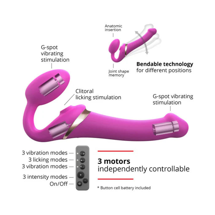 Strap-On-Me Multi Orgasm Bendable Strapless Strap-On - multi color and sizes