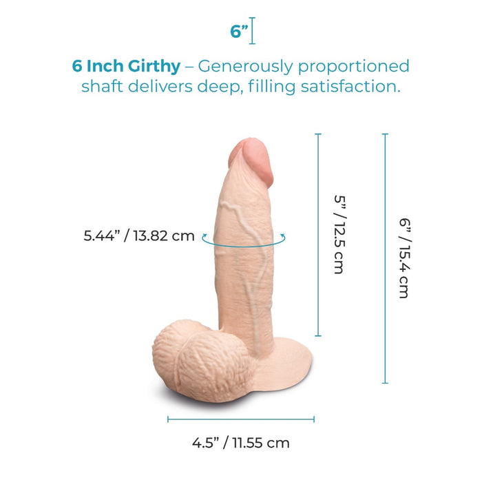 b-Vibe Slipskin 6" Girthy - 3 Color Options