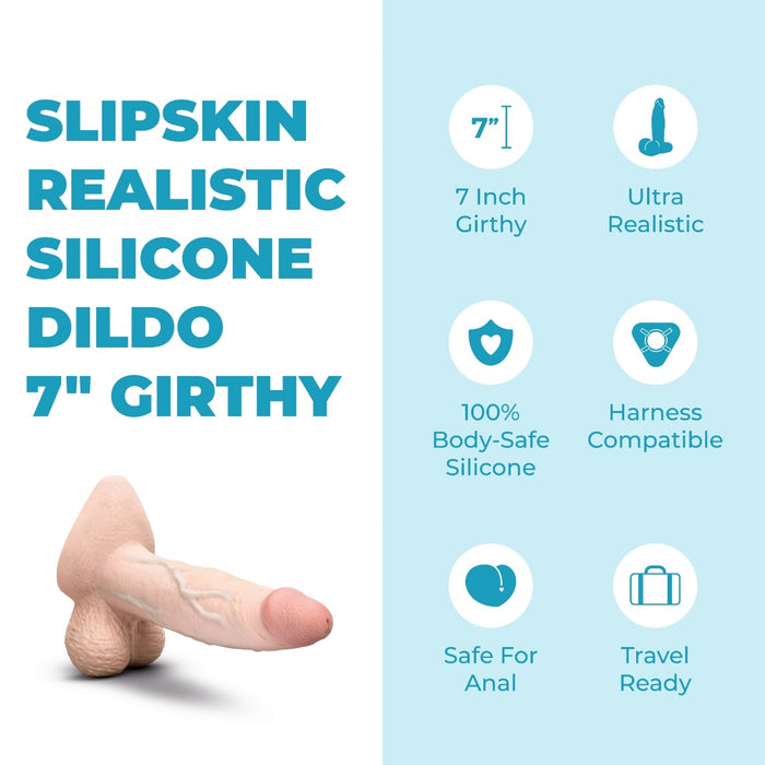 b-Vibe Slipskin 7" Girthy - 3 Color Options