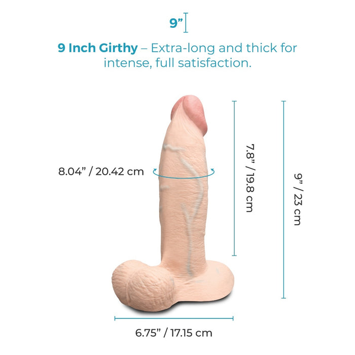 b-Vibe Slipskin 9" Girthy - 3 Color Options