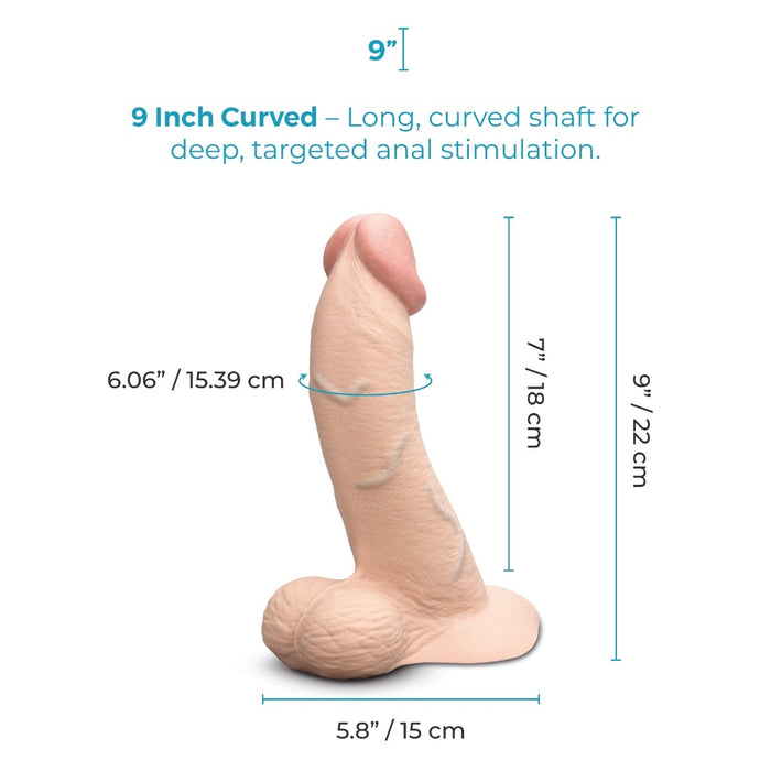b-Vibe Slipskin 9" Curvy - 3 Color Options