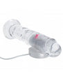 RealRock Wireless Rechargeable Remote Control LED Vibrating 6 in. Dildo Clear